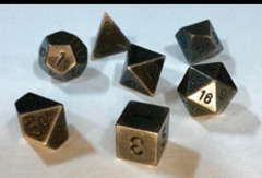 CHX 27028 Solid Metal Dark Metal Color Polyhedral 7-Die Set